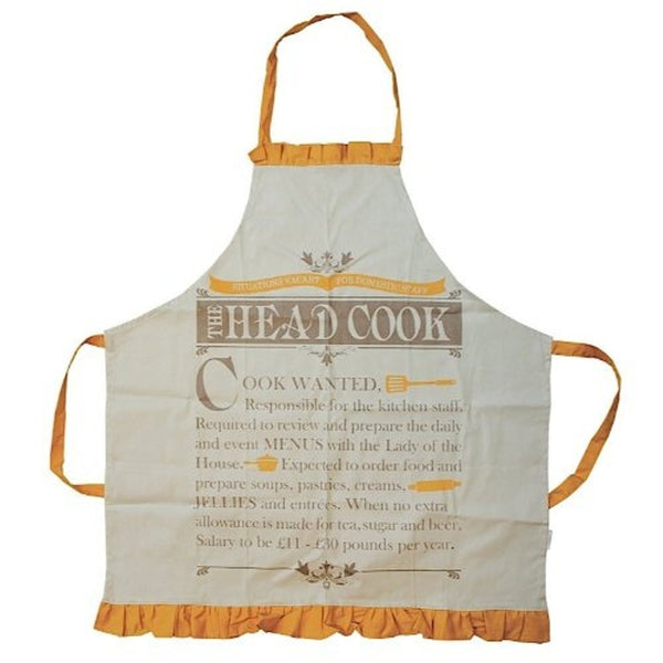 Head Cook Wanted Cotton Apron - hanrattycraftsgifts.co.uk