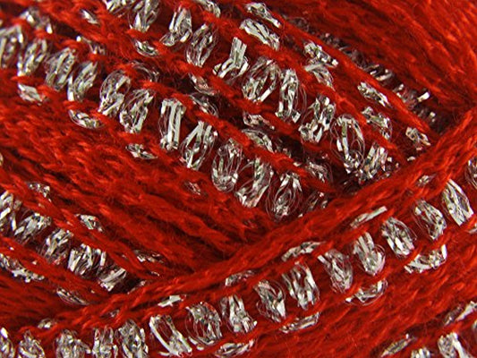 King Cole Krystal Glamour Scarf Yarn 100g - 453 Ruby - hanrattycraftsgifts.co.uk