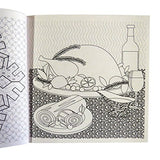 Colouring Therapy, Christmas Premium Adult Colouring Book - 60 Designs to Colour - Size 210mm x 210mm - hanrattycraftsgifts.co.uk