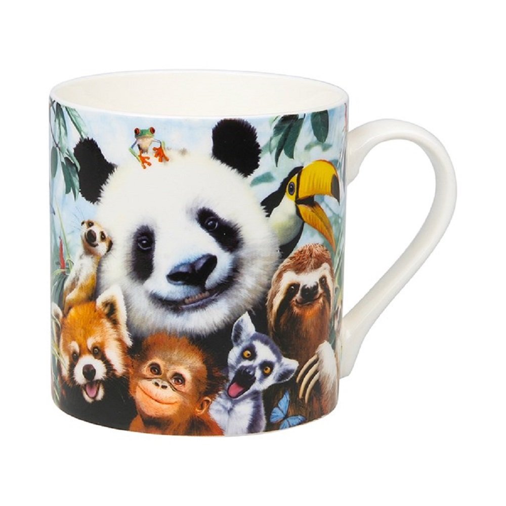 Zoo animals Selfies Mug - Fine China - Gift boxed - hanrattycraftsgifts.co.uk