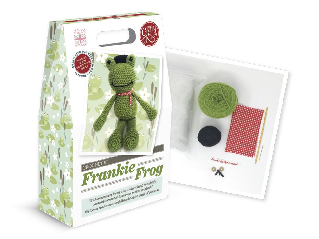 The Crafty Kit Co. Crochet Kit-Frankie Frog - hanrattycraftsgifts.co.uk