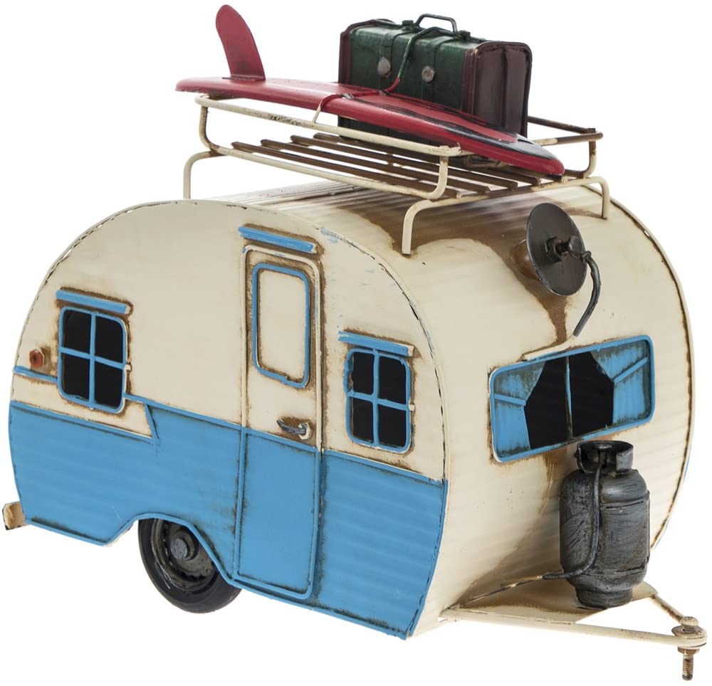 TIN TRANSPORT Range : Vintage Tin Model Caravan Ornament