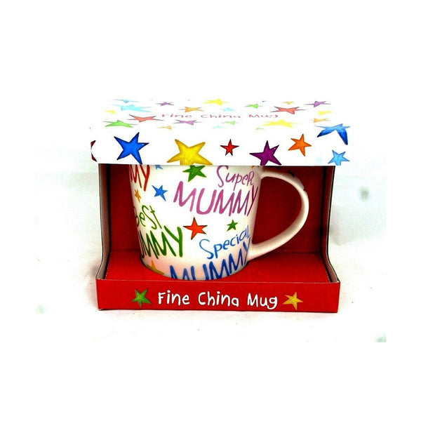 Super Mummy Best Mummy Special Mummy Rainbow Mug in Gift Box - hanrattycraftsgifts.co.uk