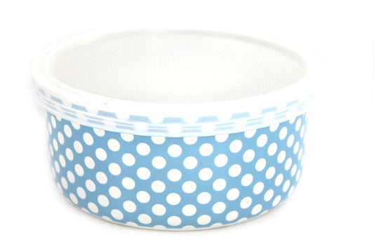 LESSER & PAVEY CERAMIC TRAVEL SNACK BOX (BLUE) - hanrattycraftsgifts.co.uk