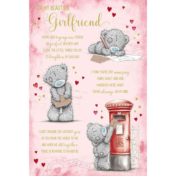 Girlfriend Poem Me to You Bear Valentines Day Card … - hanrattycraftsgifts.co.uk