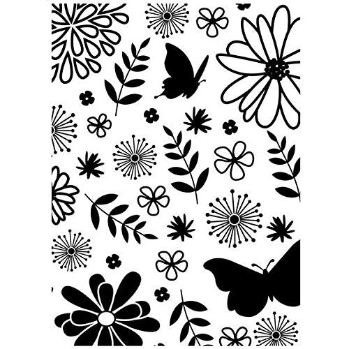 Darice 1218-76 10.8 x 14.6 cm Floral Embossing Template - hanrattycraftsgifts.co.uk