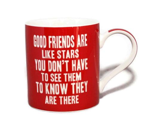 Good Friends Are Like Stars Words Of Wisdom Fine China Mug - hanrattycraftsgifts.co.uk