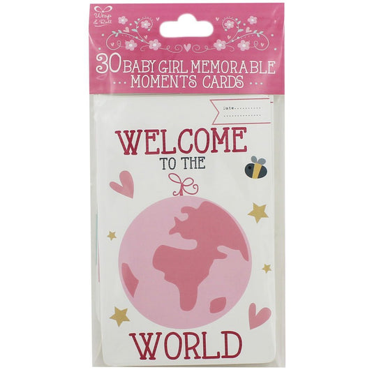 30 Baby Girl Memorable Moments Cards - hanrattycraftsgifts.co.uk