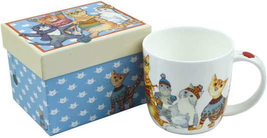 Kittens in Mittens Bone China Mug with Gift Box