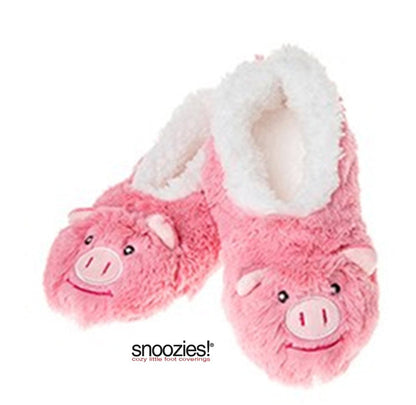 Childrens Animal Snoozies Soft Sherpa Fleece Fluffy Slippers - hanrattycraftsgifts.co.uk