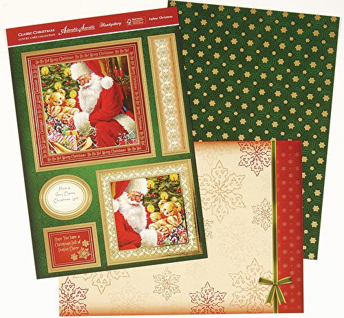 hunkydory adorable scorable luxury card collection classic christmas father christmas - hanrattycraftsgifts.co.uk