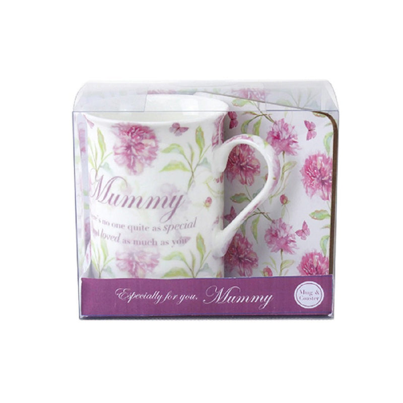 Veka Baby Products-Vintage Lane 'Mummy' China Mug & Coaster Gift Set - hanrattycraftsgifts.co.uk