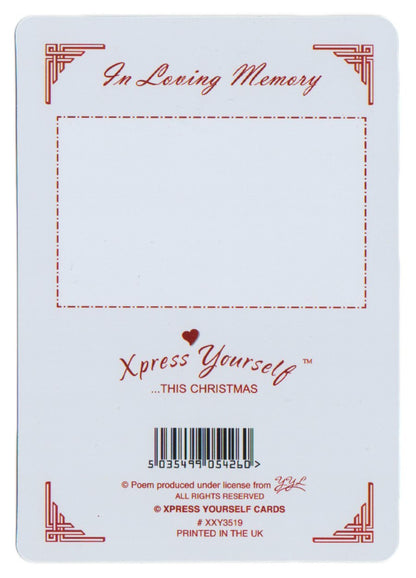 Graveside Memorial Christmas Card & Holder -In Loving Memory Of A Dear Grandma - 3530 - hanrattycraftsgifts.co.uk