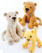 King Cole Double Knit & Tinsel Knitting Pattern for Lion Lioness & Cub Family (9152)