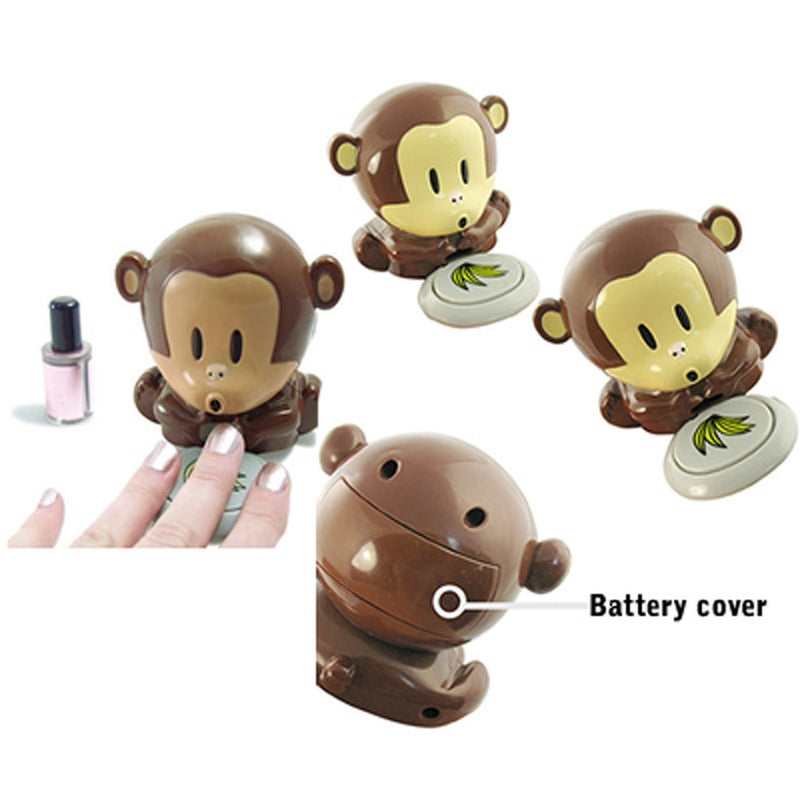 HDE Mini Cute Monkey Blower Nail Polish Dryer Beauty Care - hanrattycraftsgifts.co.uk