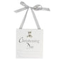 Juliana Pearlised Hanging Christening Plaque 14.5cm - hanrattycraftsgifts.co.uk