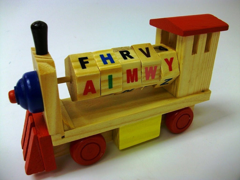 Wooden letters train - RED - hanrattycraftsgifts.co.uk