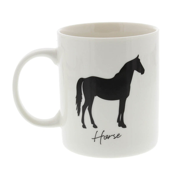 Best Of Breed Horse Silhouette Typography Style Mug - hanrattycraftsgifts.co.uk