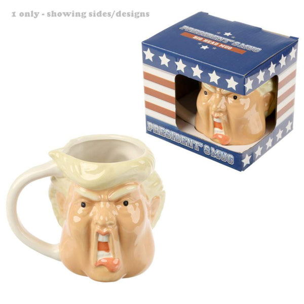 Novelty President Shaped Head Mug - hanrattycraftsgifts.co.uk