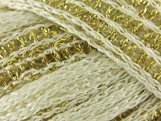 King Cole Krystal Glamour Scarf Yarn 100g - 451 Golden Glow - hanrattycraftsgifts.co.uk