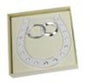 Wedding Good Luck Horseshoe with Diamante Detail and Linked Wedding Rings - hanrattycraftsgifts.co.uk