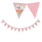 Kiddiwinks Partyware Paper Bunting 2.5m - Girl Design - hanrattycraftsgifts.co.uk