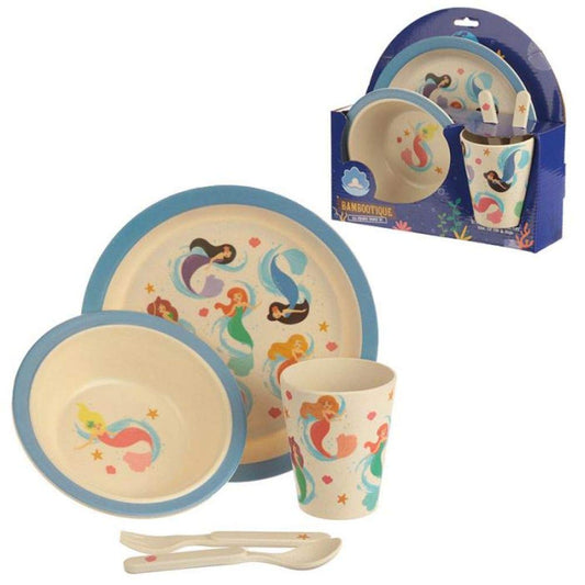 Mermaid Eco-Friendly Biodegradable Bamboo Plate/Cutlery Set - hanrattycraftsgifts.co.uk