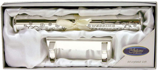 Silverplated Wedding Certificate Holder by  julianna