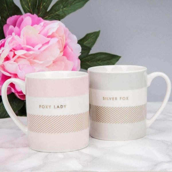 by Appointment Double Mug Set - Foxy Lady  Silver Fox