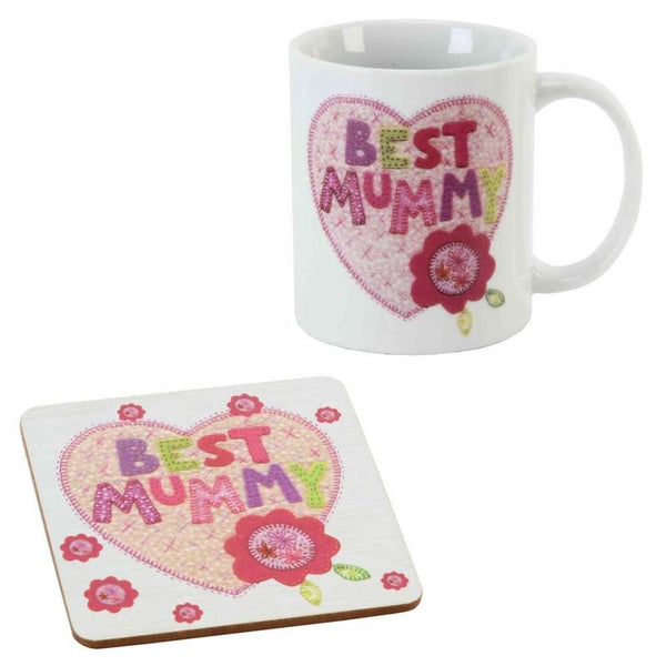'Best Mummy' Mug & Coaster Set - Blue Eyed Sun - Gorgeous Collection (BES7654) - hanrattycraftsgifts.co.uk