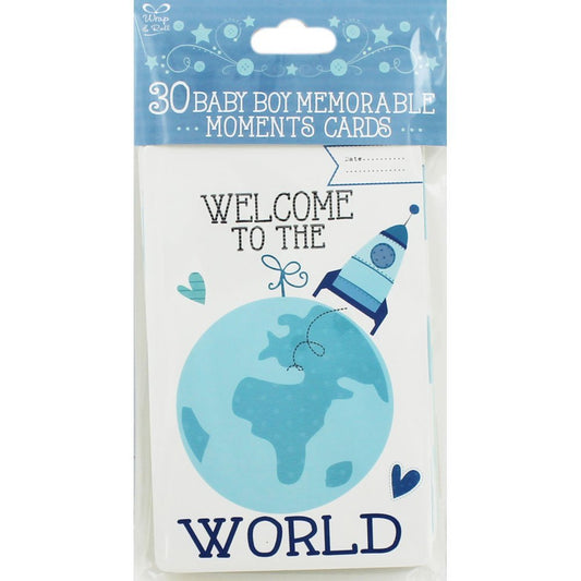 30 Baby Boy Memorable Moments Cards - hanrattycraftsgifts.co.uk