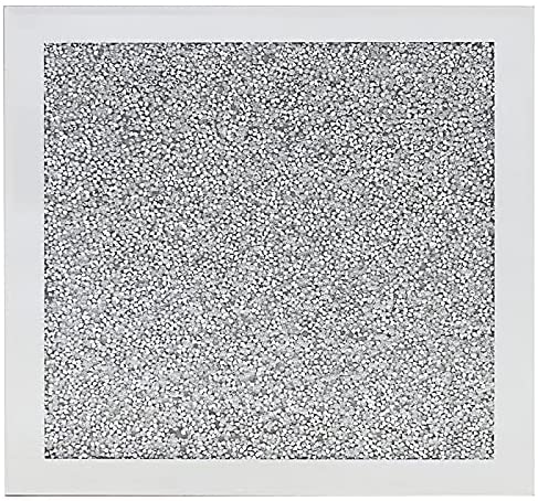 Crushed Crystal Diamond Mirrored Glass Square Placemats
