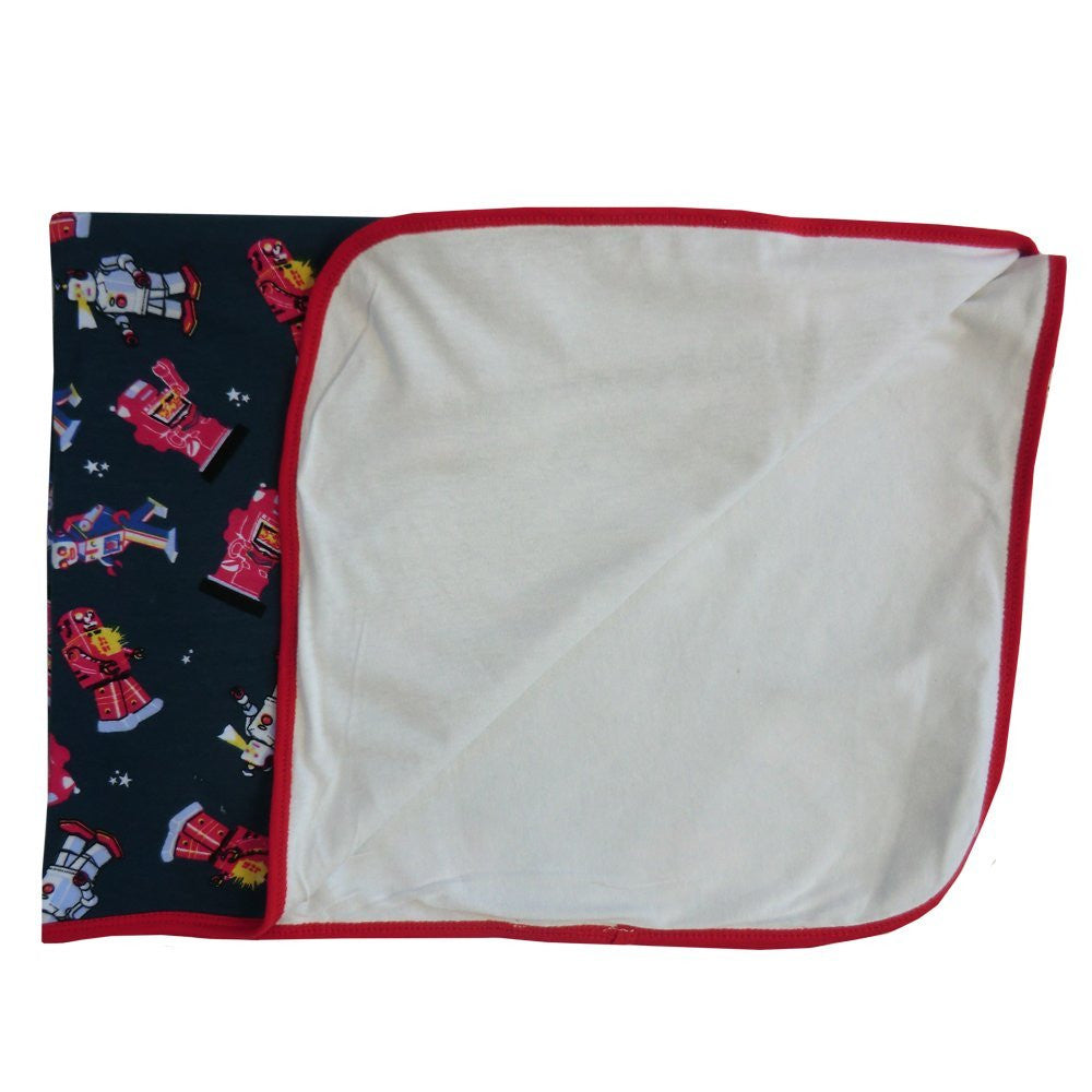 robot cotton blanket - hanrattycraftsgifts.co.uk