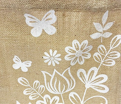 Brown Canvas Bag Mothers Day Gift Wrap Present With Handles Small Medium Large-Large(11x12") - hanrattycraftsgifts.co.uk