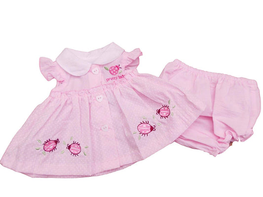 with Tags Tiny Baby Reborn Premature Preemie Girls Pretty Ladybird Summer Dress Set - hanrattycraftsgifts.co.uk