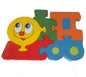 Traditional Wood'n'Fun: Baby/Toodler Wooden Colourful Train Jigsaw/Puzzle - hanrattycraftsgifts.co.uk