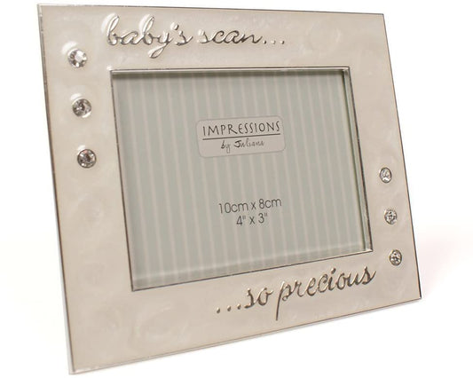 My Baby's First Scan Photo Frame - 4"x3" Silverplated Precious Picture Frame