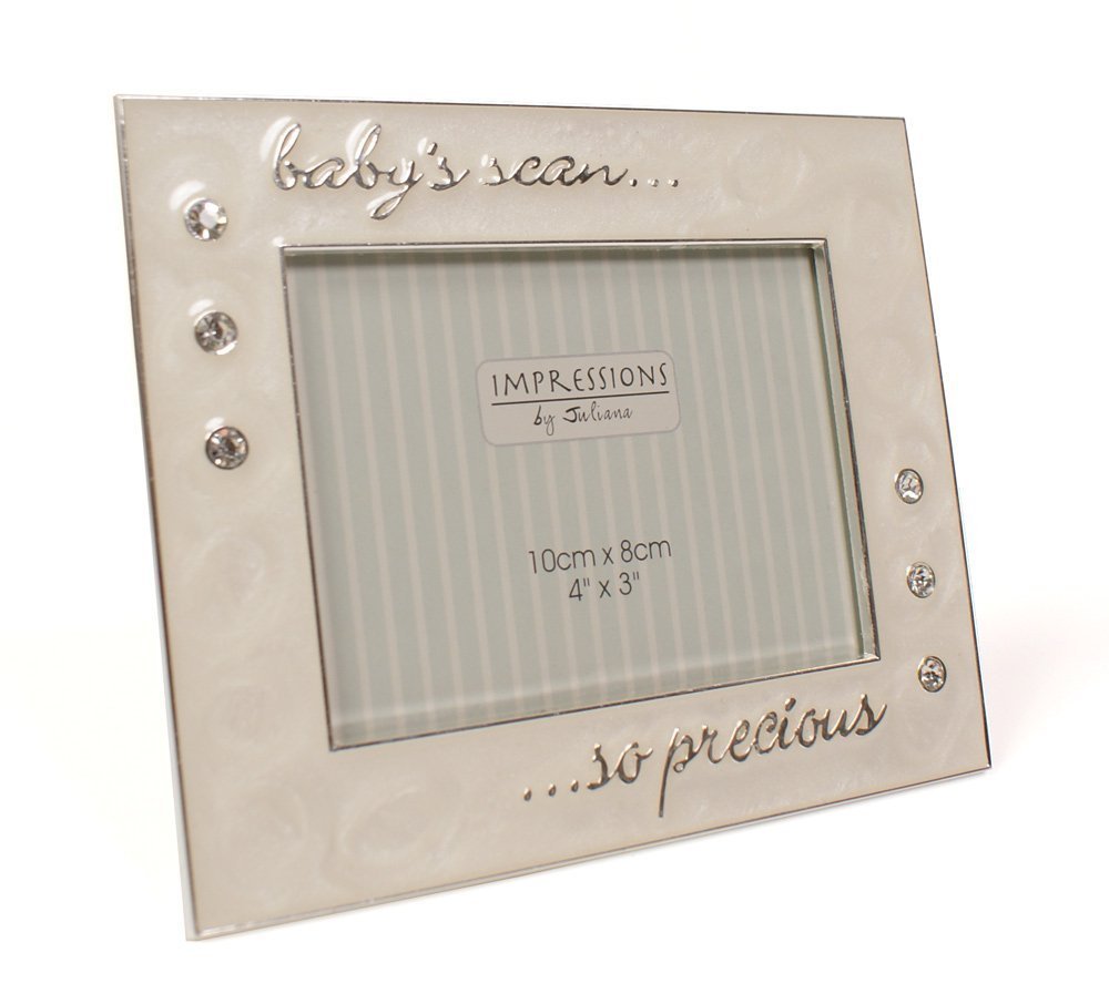 My Baby's First Scan Photo Frame - 4"x3" Silverplated Precious Picture Frame - hanrattycraftsgifts.co.uk