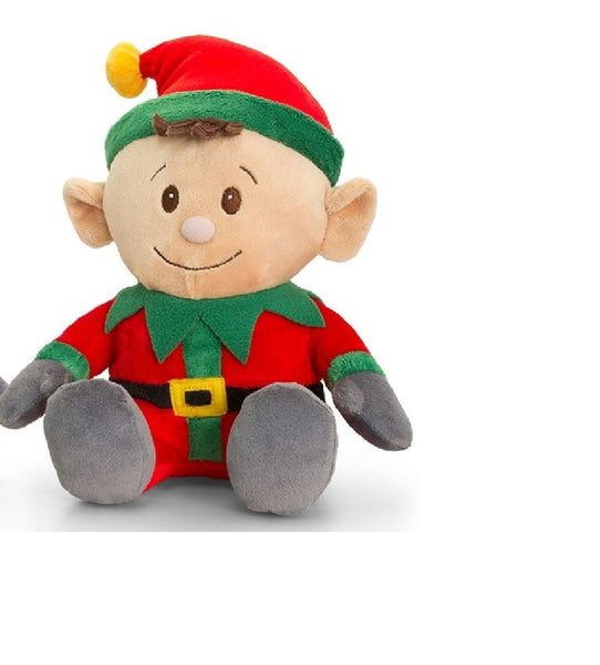 Keel Toys Christmas Elf Soft Plush Toy - hanrattycraftsgifts.co.uk