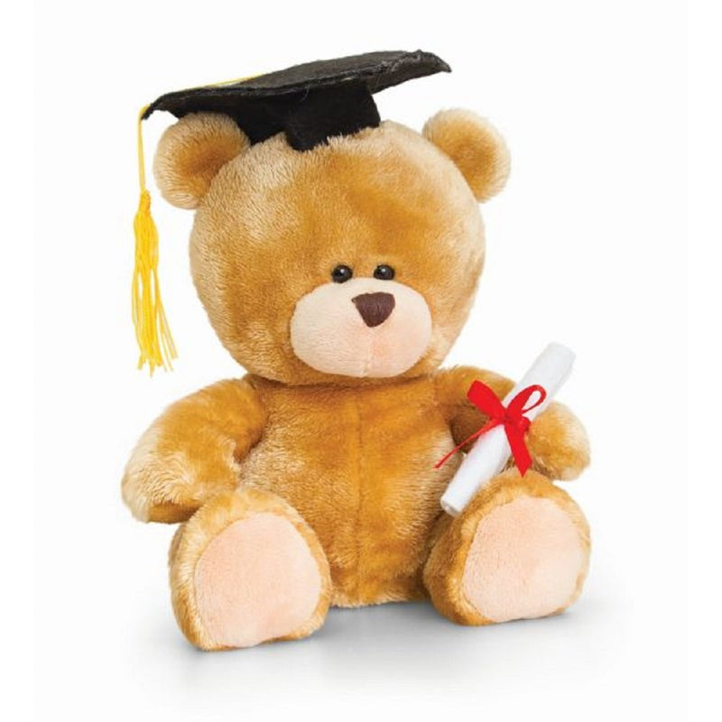 Keel Toys - Graduation University Gift Plush Soft Toy Teddy Bear with scroll and mortarboard for Degree - hanrattycraftsgifts.co.uk