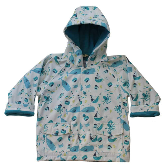 Powell Craft DEEP SEA Print Raincoat - hanrattycraftsgifts.co.uk