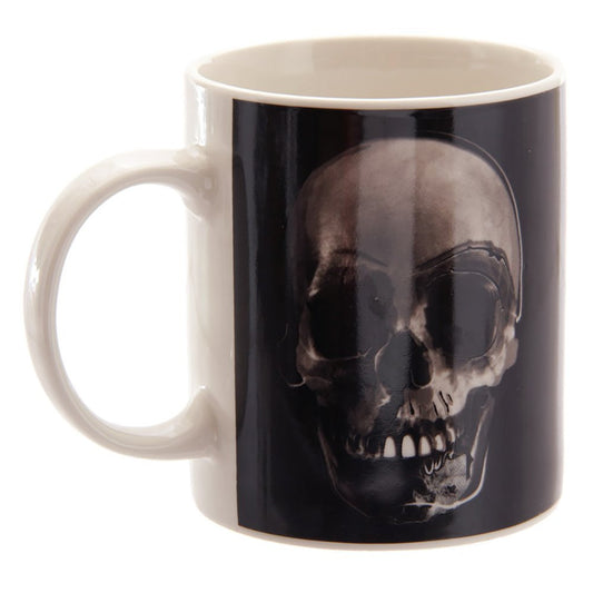 Black White Skull Printed Transfer Mug Gifts, and, Cards Teacher, School, Gifts Occasion, Gift, Idea - hanrattycraftsgifts.co.uk