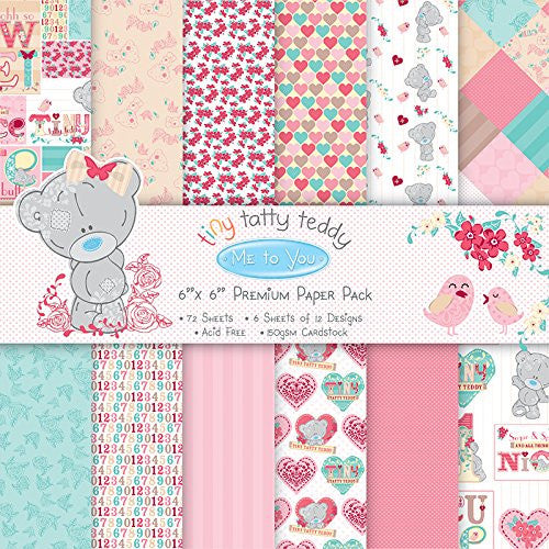 Tiny Tatty Teddy Girl FSC Paper Pack - hanrattycraftsgifts.co.uk