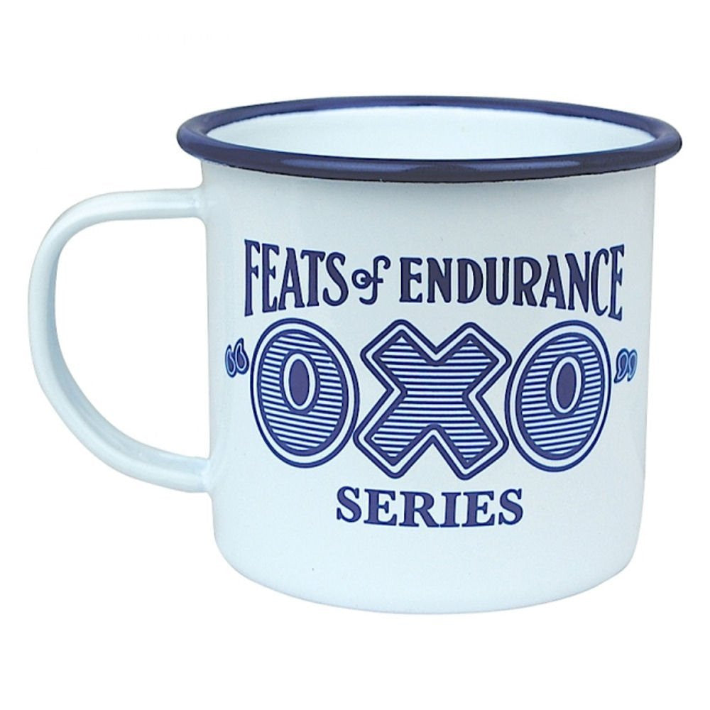 Feats of Endurance "OXO" Enamel Mug - hanrattycraftsgifts.co.uk