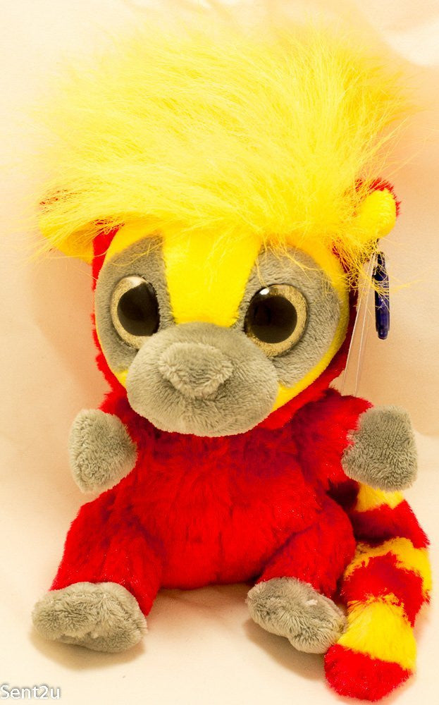 Moonlings 14cm Red Lemur with Yellow Hair by Keel Toys - hanrattycraftsgifts.co.uk