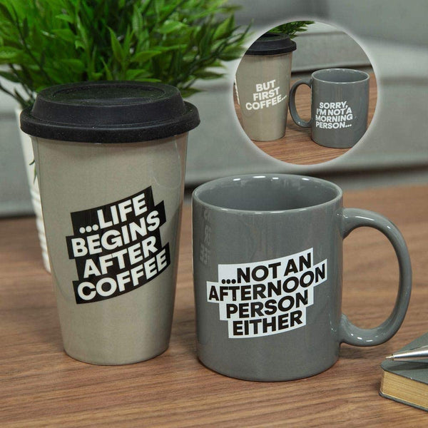 Humour Mug & Travel Mug Gift Set