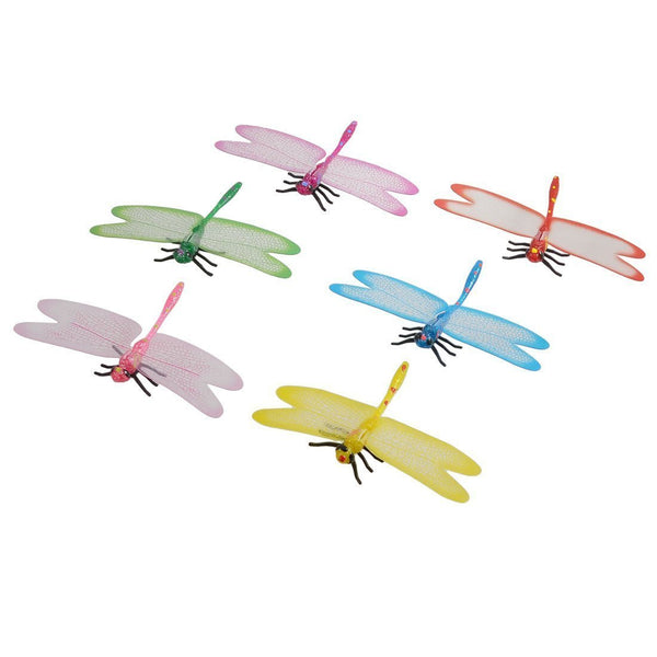 Cerise Dragonfly With Diamante Detail, Mesh Wings And Clip On Back - 9cm Decorative Dragonflies - hanrattycraftsgifts.co.uk