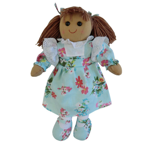 light blue floral ragdoll medium - hanrattycraftsgifts.co.uk
