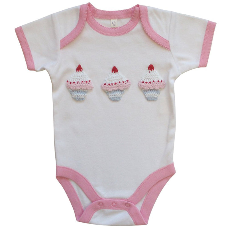 Powell Craft Cupcake Babygrow 6-12months - hanrattycraftsgifts.co.uk