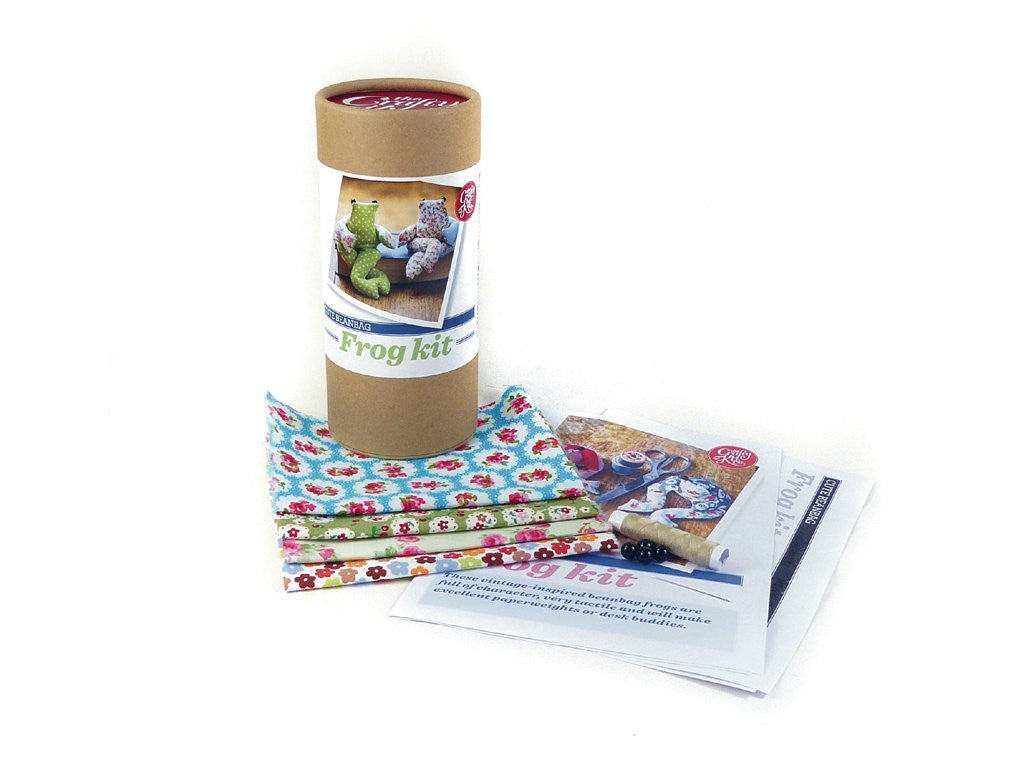 The Crafty Kit Co. Sewing Kit-Bean Bag Frog - hanrattycraftsgifts.co.uk